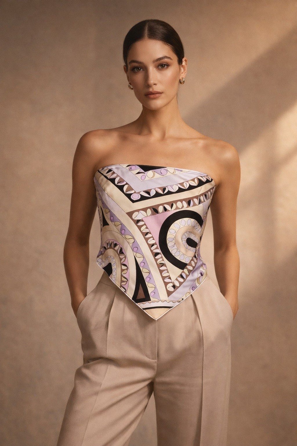 Emilio Pucci Seiden-Foulard mit geometrischem Pucci-Print