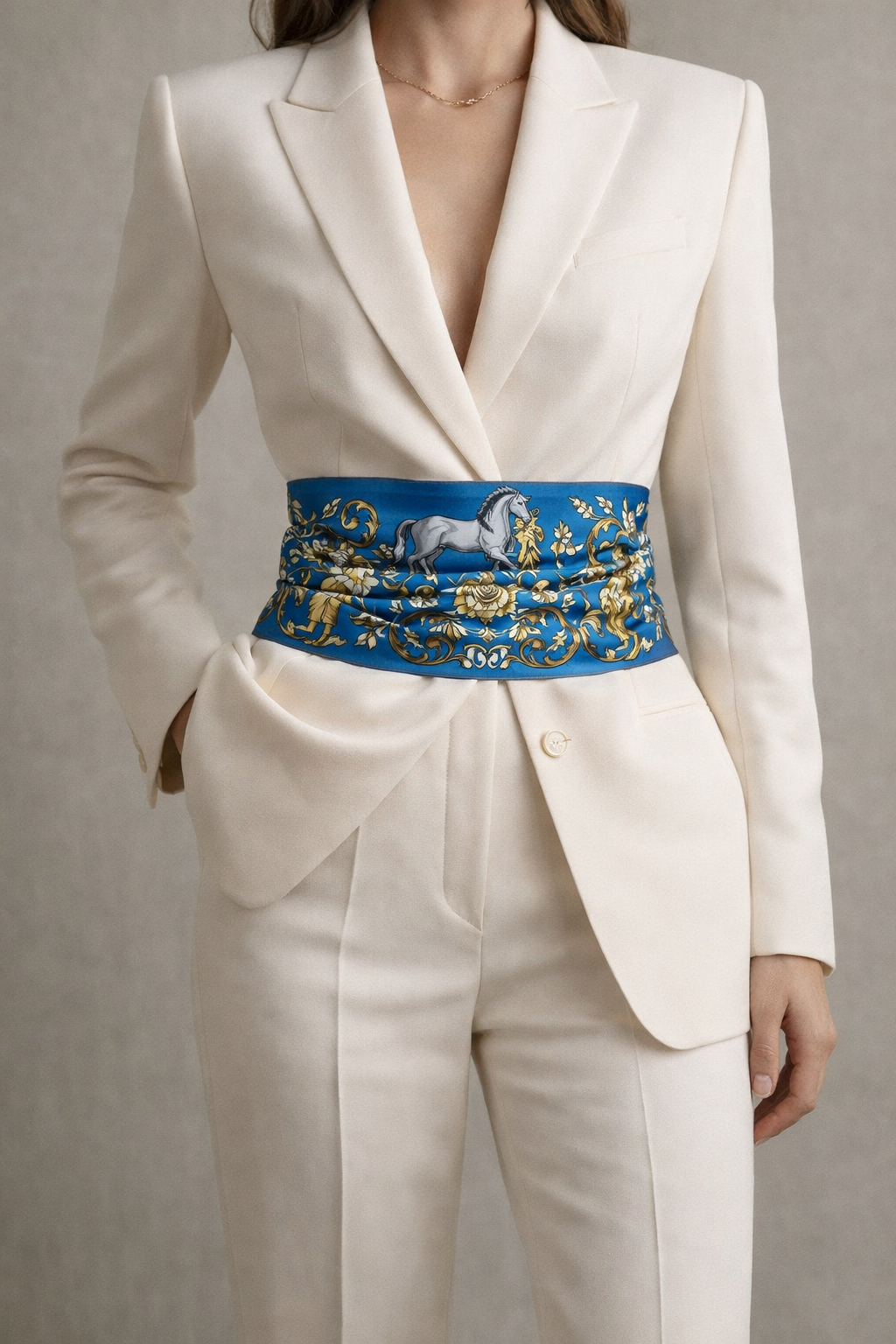 Hermès Carré 90 „Parc Royal" Seidentuch – Made in France