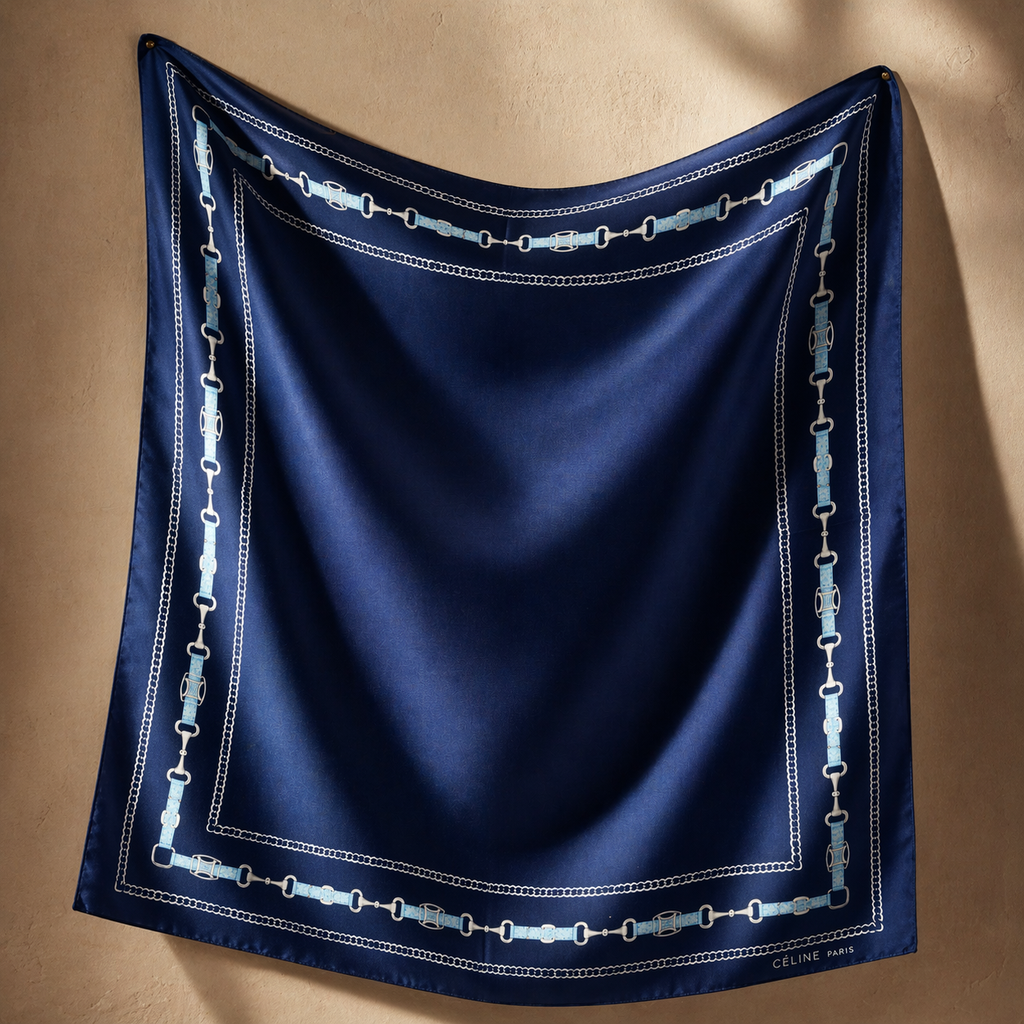 Vintage Céline Paris Tuch – Horsebit Muster