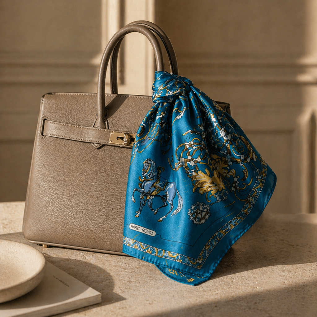 Hermès Carré 90 „Parc Royal" Seidentuch – Made in France