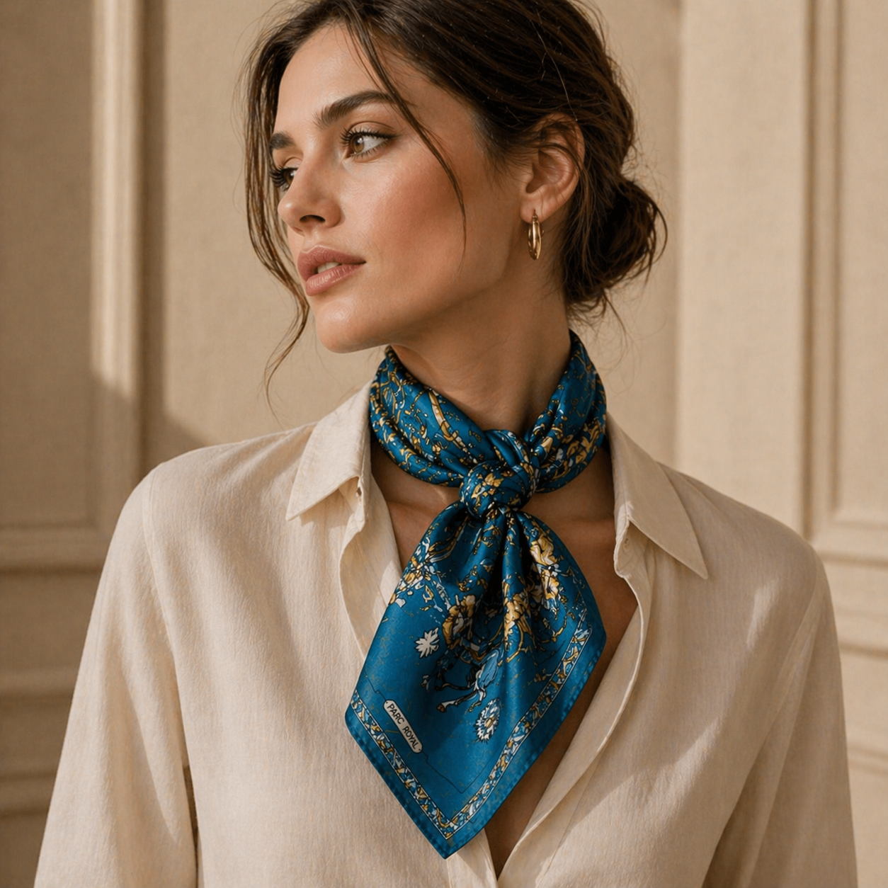 Hermès Carré 90 „Parc Royal" Seidentuch – Made in France