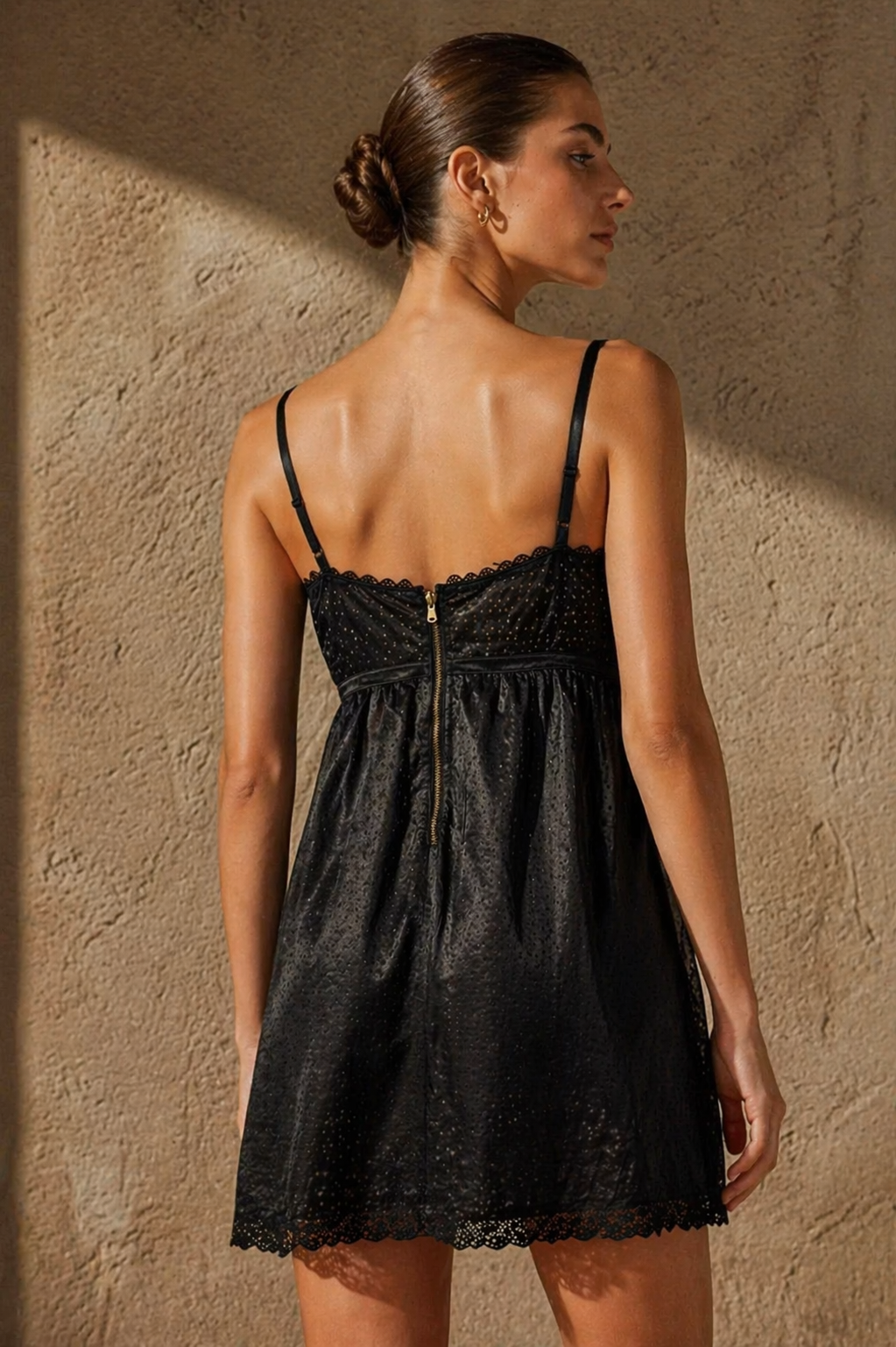 Schwarzes Mini-Lederkleid Von Marc by Marc Jacobs