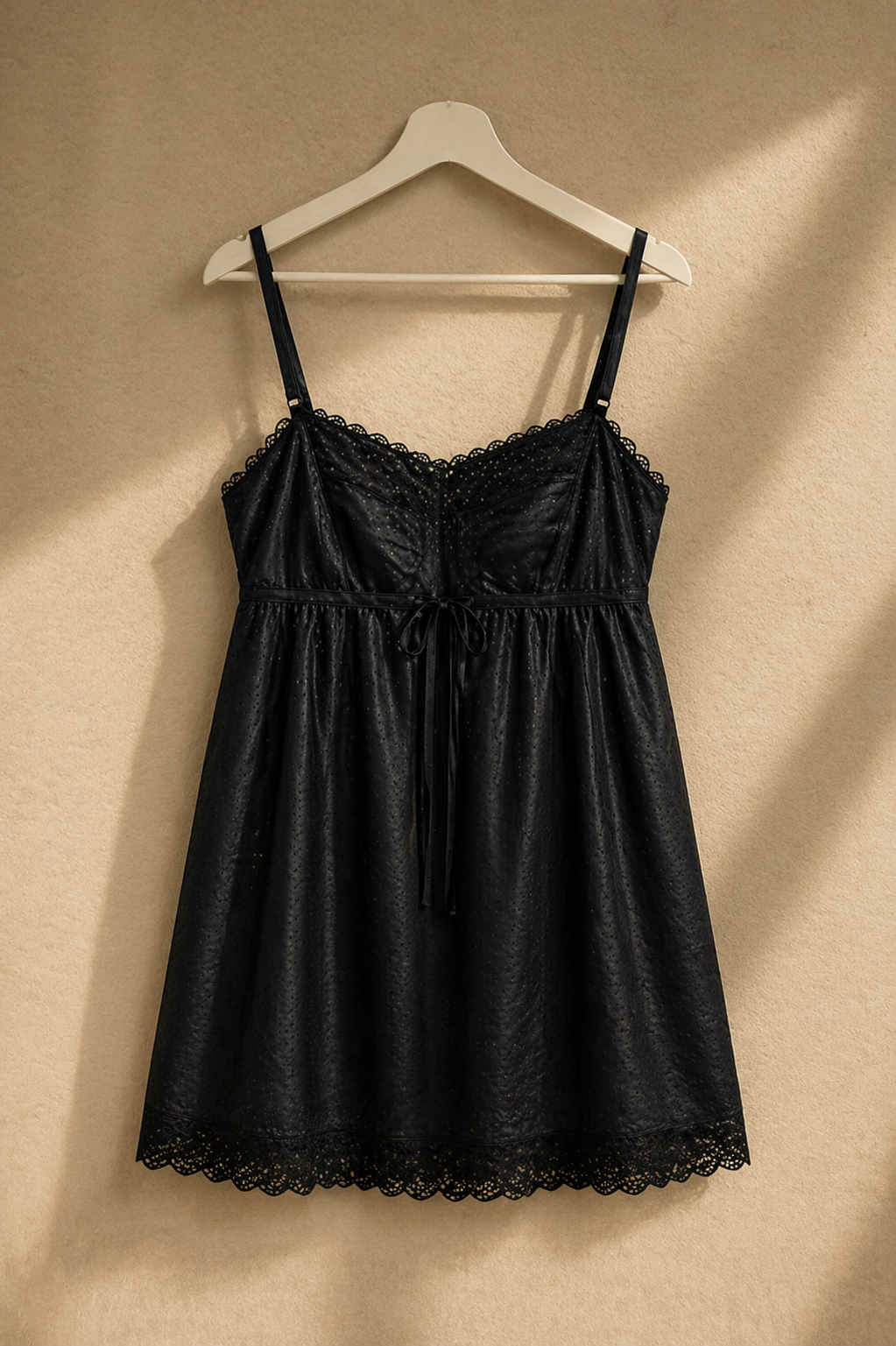 Schwarzes Mini-Lederkleid Von Marc by Marc Jacobs