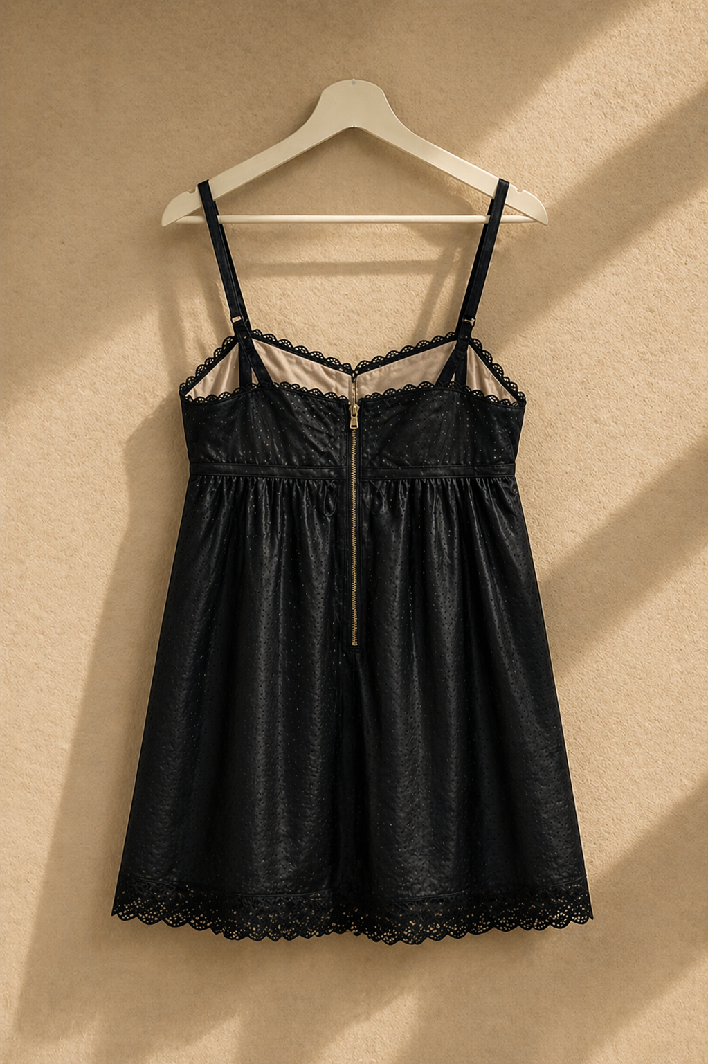 Schwarzes Mini-Lederkleid Von Marc by Marc Jacobs