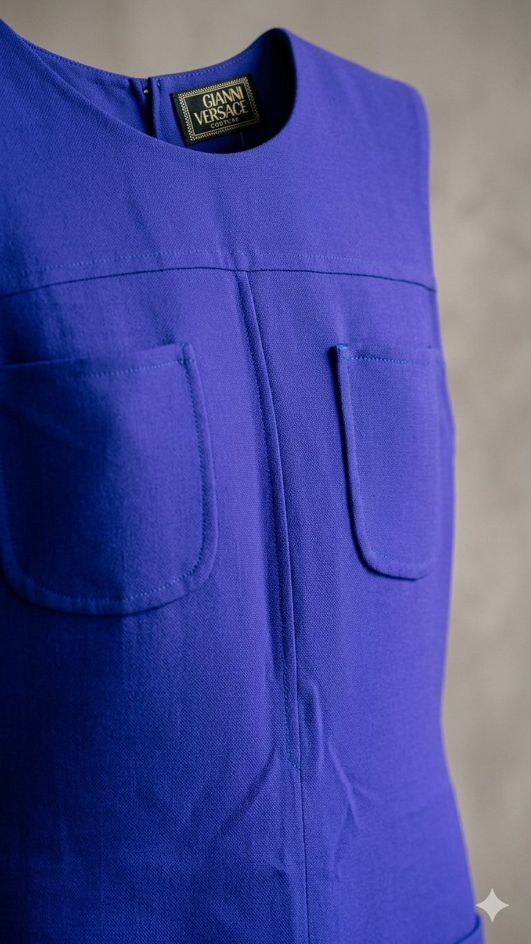 ärmelloses Mini-Kleid von Gianni Versace Couture, das Teil der Herbst/Winter-Kollektion 1996