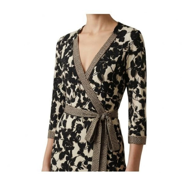 Diane von Furstenberg Wickelkleid Schwarz-Weiß